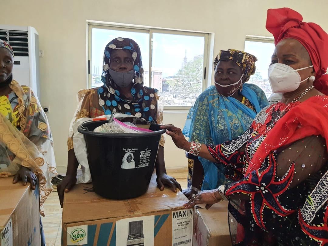Distribution of support materials to beneficiaries